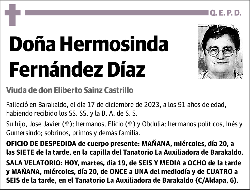 FERNÁNDEZ DÍAZ,HERMOSINDA