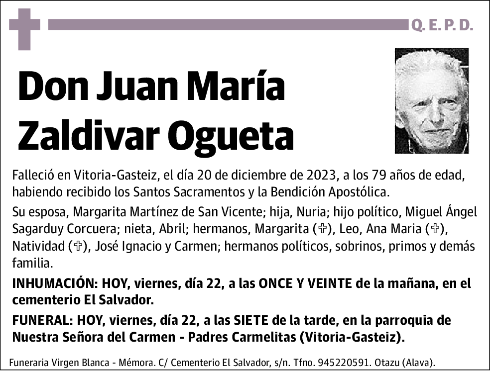 Juan María Zaldivar Ogueta