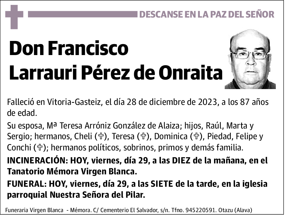 Francisco Larrauri Pérez de Onraita