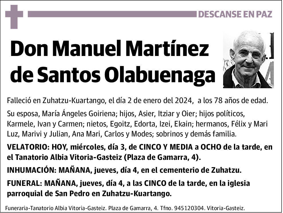 Manuel Martinez de Santos Olabuenaga