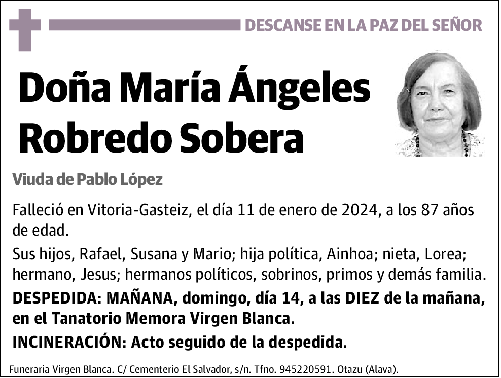 María Ángeles Robredo Sobera