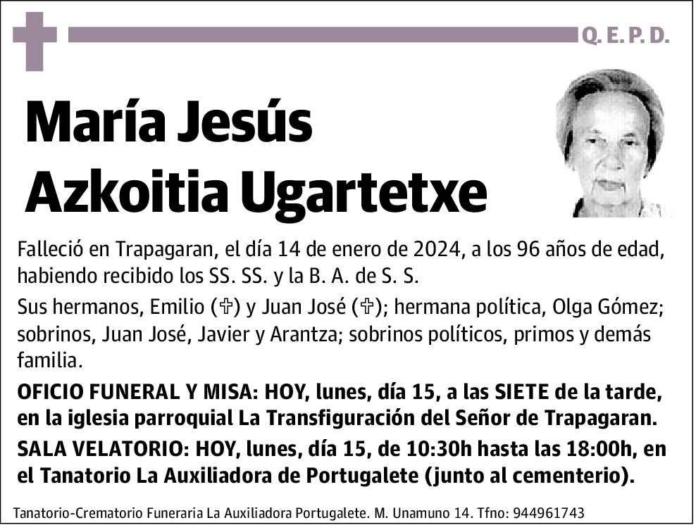María Jesús Azcoitia Ugartetxe