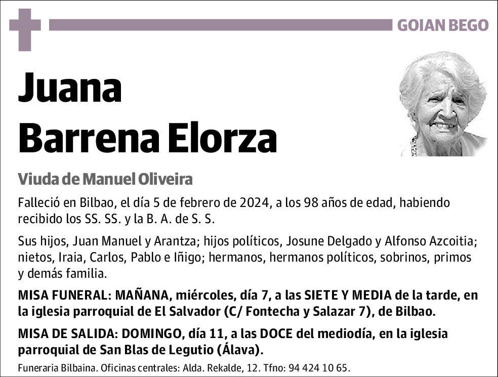 Juana Barrena Elorza