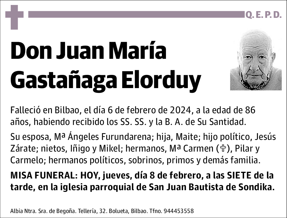Juan María Gastañaga Elorduy