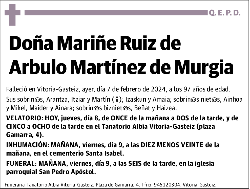 Mariñe Ruiz de Arbulo Martinez de Murgia
