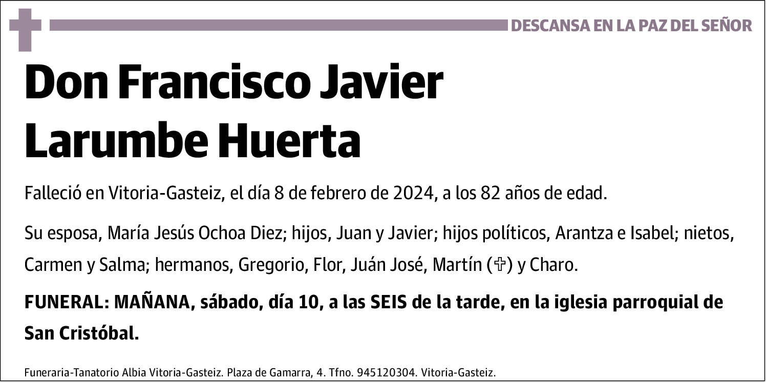 Francisco Javier Larumbe Huerta