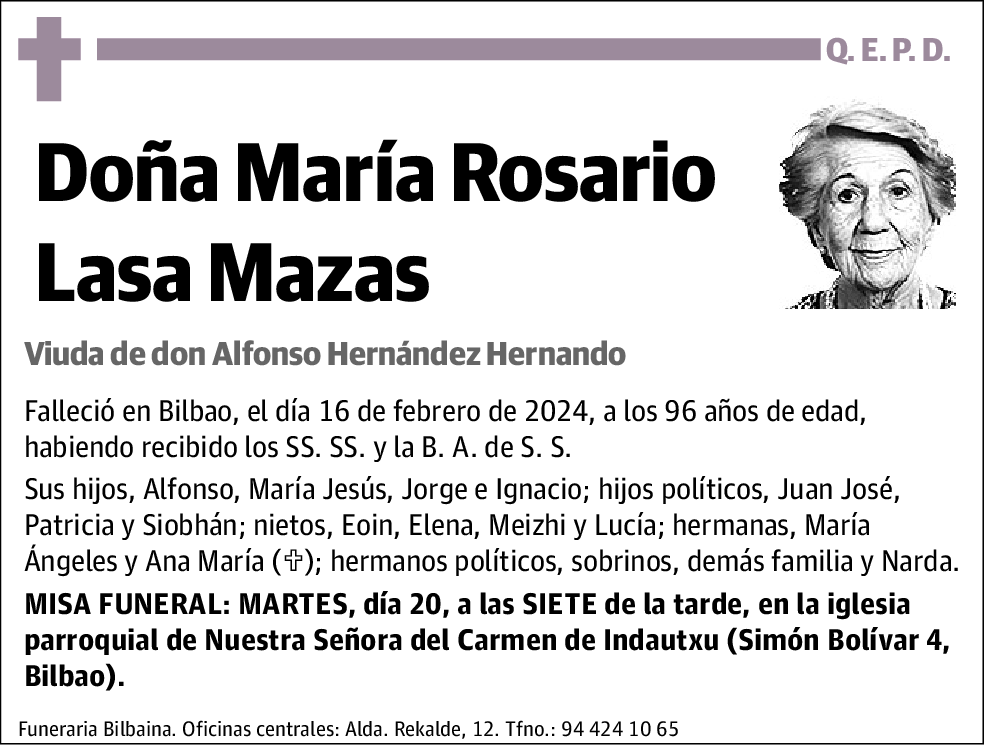 María Rosario Lasa Mazas