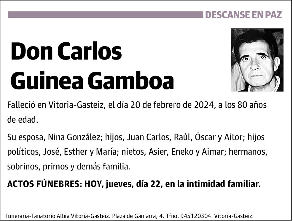 Carlos Guinea Gamboa