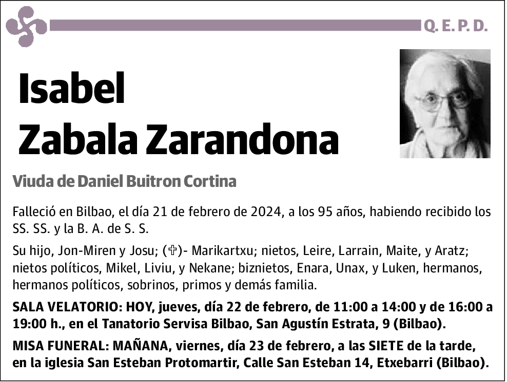 Isabel Zabala Zarandona