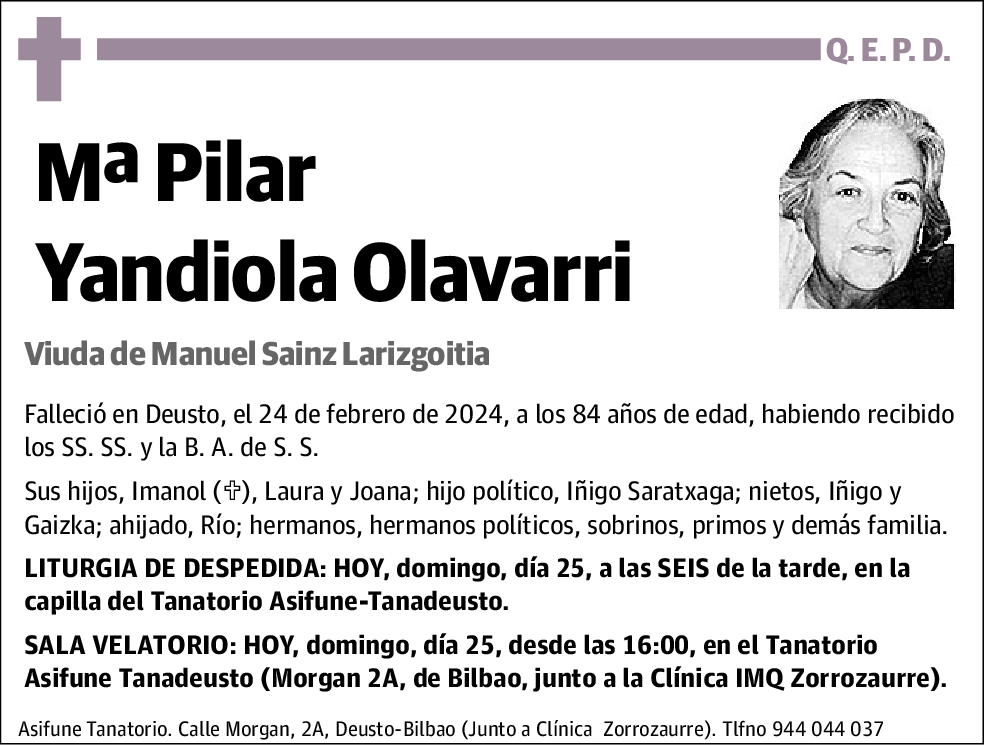 Mª Pilar Yandiola Olavarri
