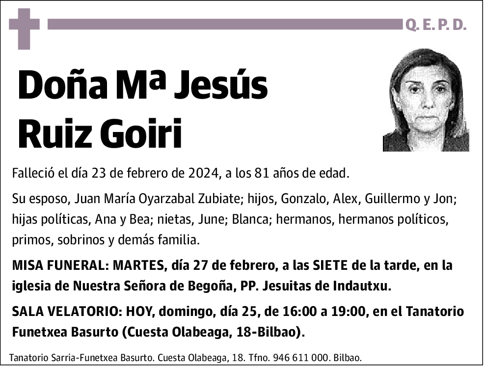 Mª Jesús Ruiz Goiri