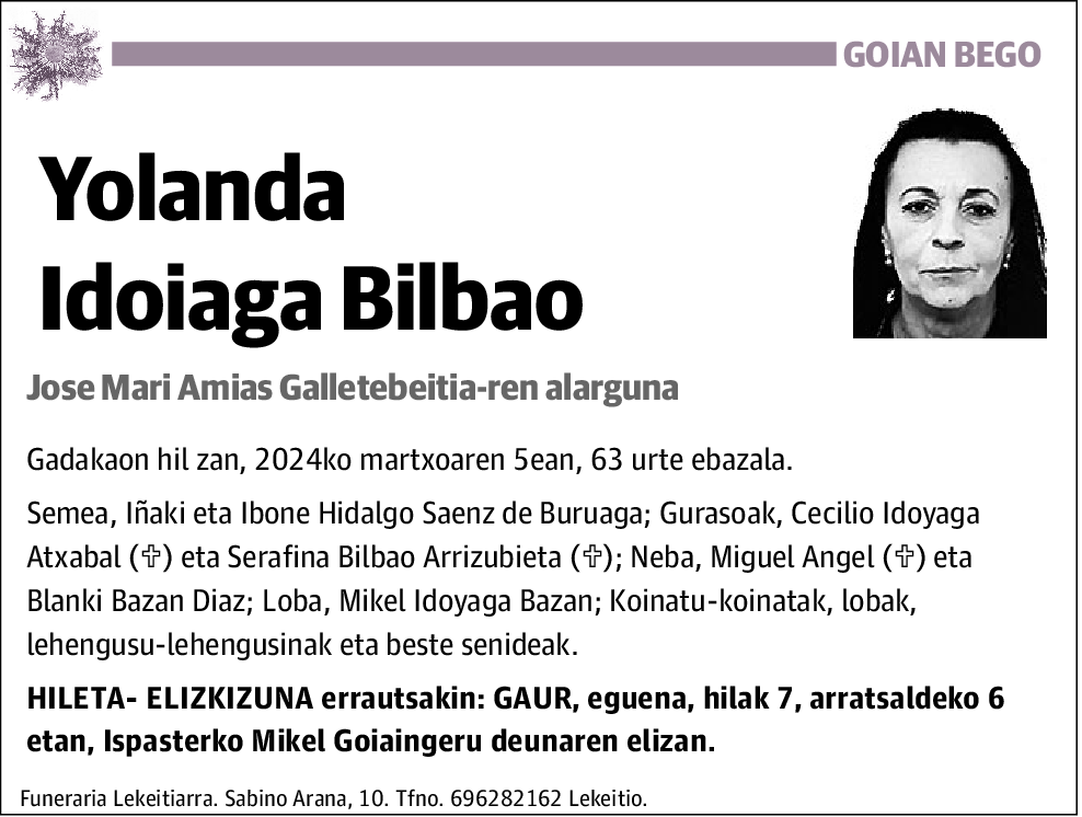 Yolanda Idoiaga Bilbao