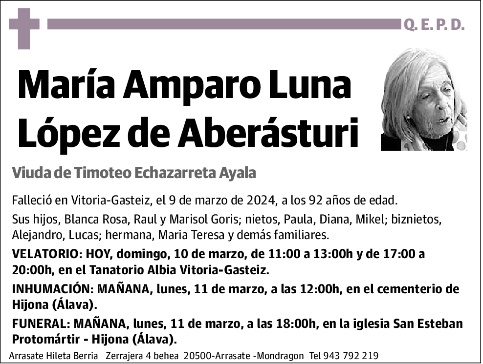 María Amparo Luna López de Aberásturi