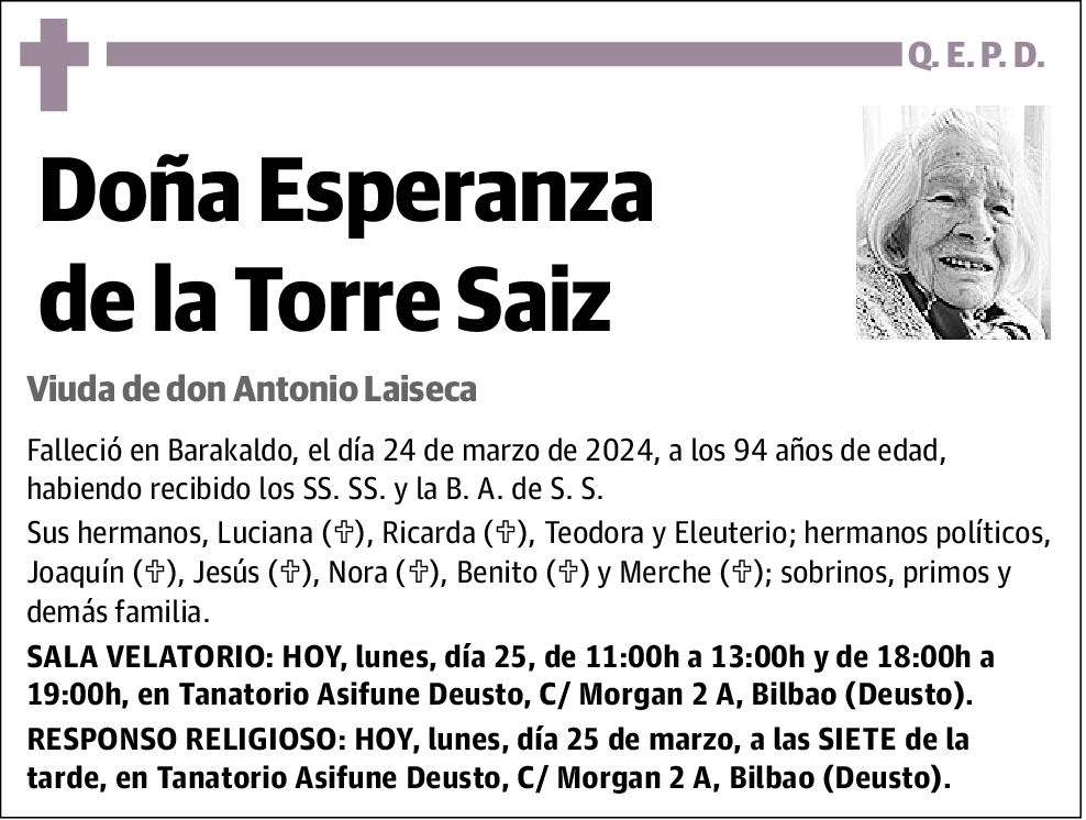 Esperanza de La Torre Saiz