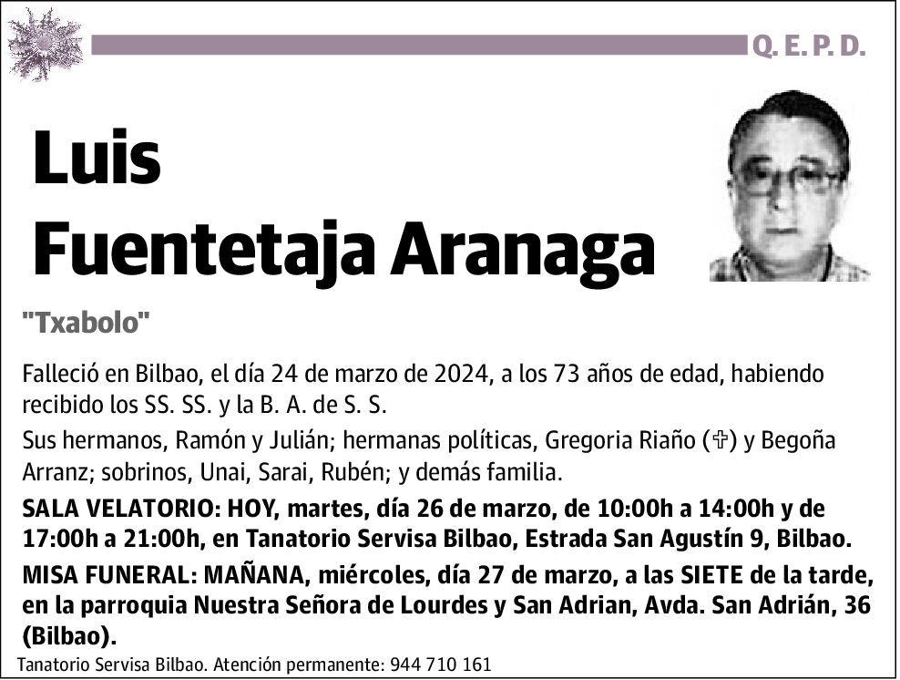 Luis Fuentetaja Aranaga