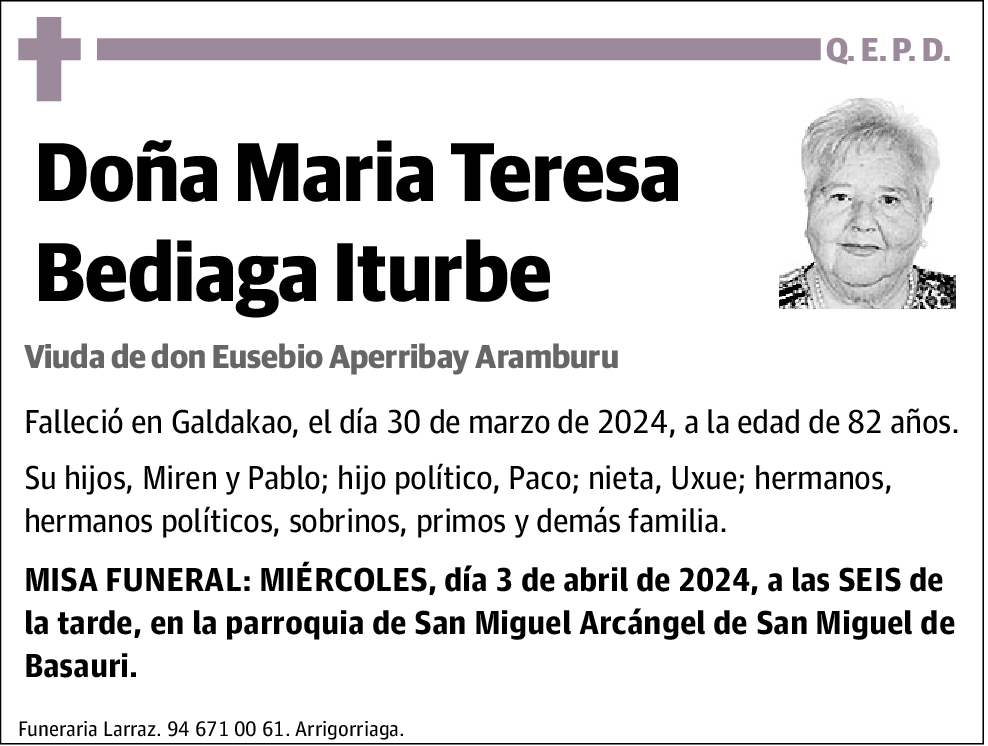 María Teresa Bediaga Iturbe