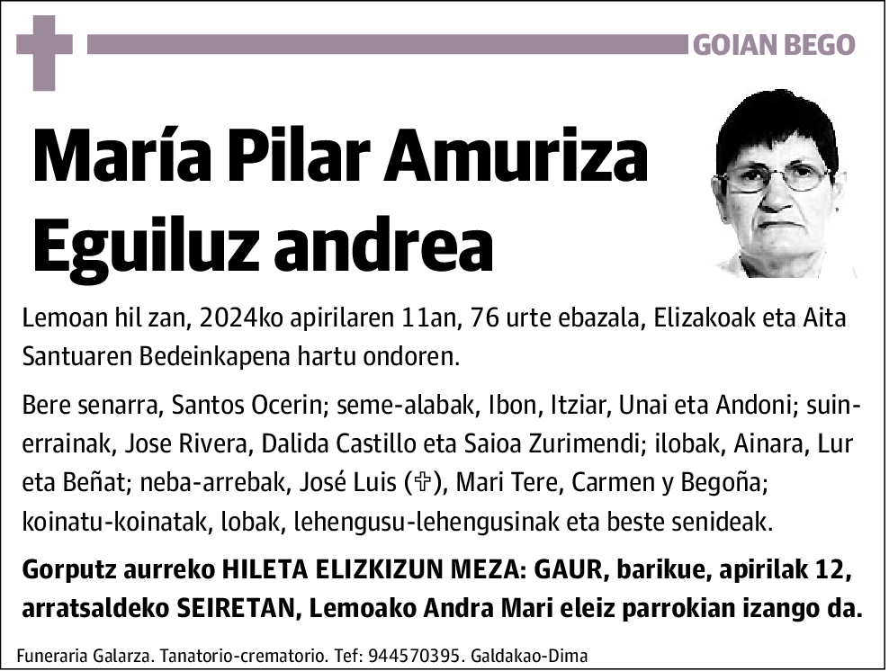 María Pilar Amuriza Eguiluz