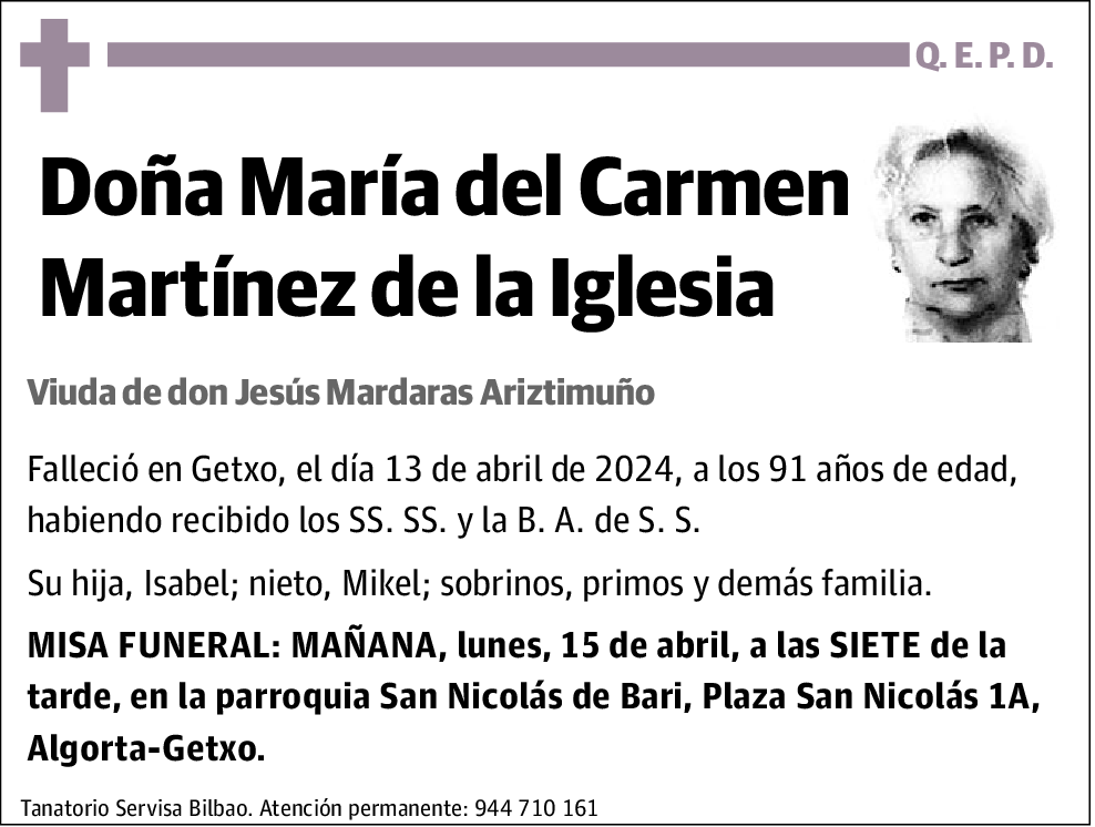 María del Carmen Martínez de la Iglesia