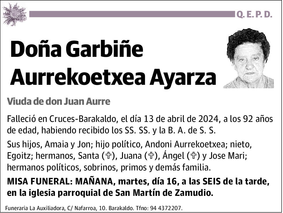 Garbiñe Aurrekoetxea Ayarza