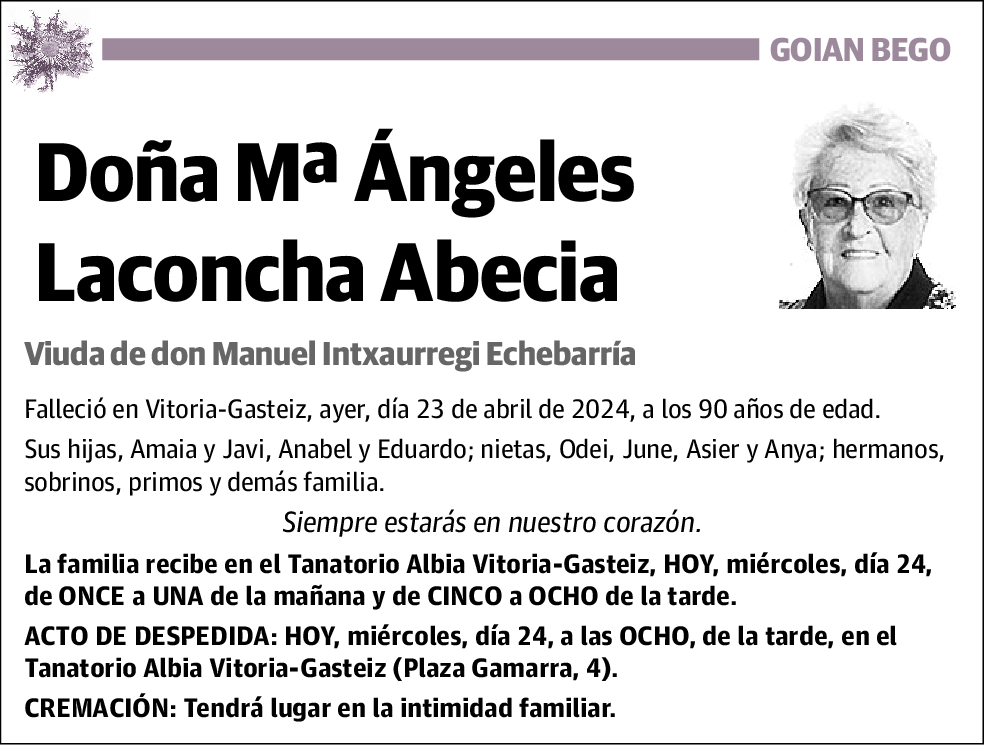 Mª Ángeles Laconcha Abecia