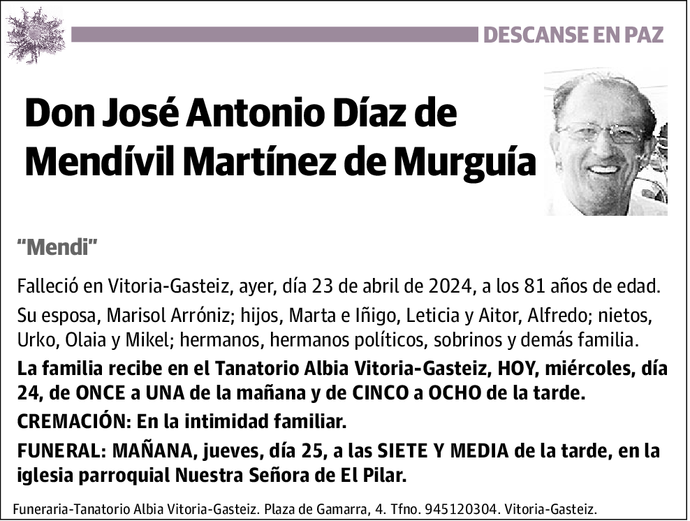 José Antonio Díaz de Mendívil Martínez de Murguía