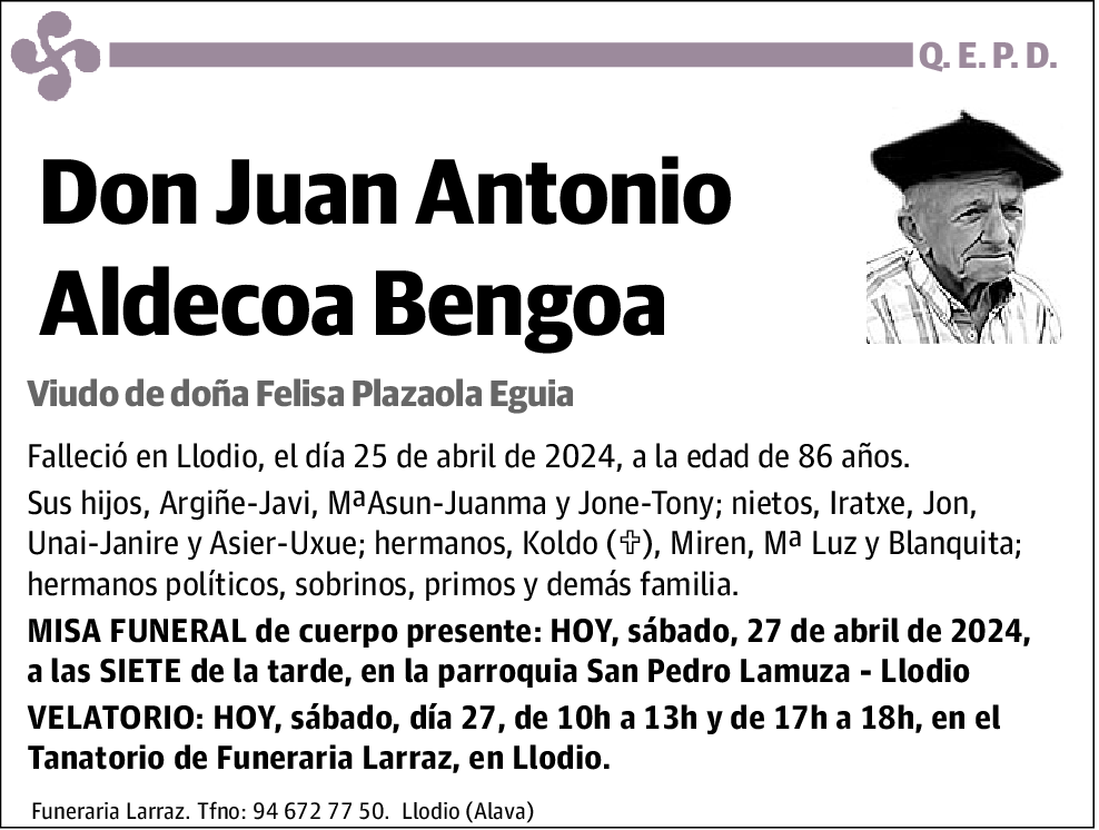Juan Antonio Aldecoa Bengoa