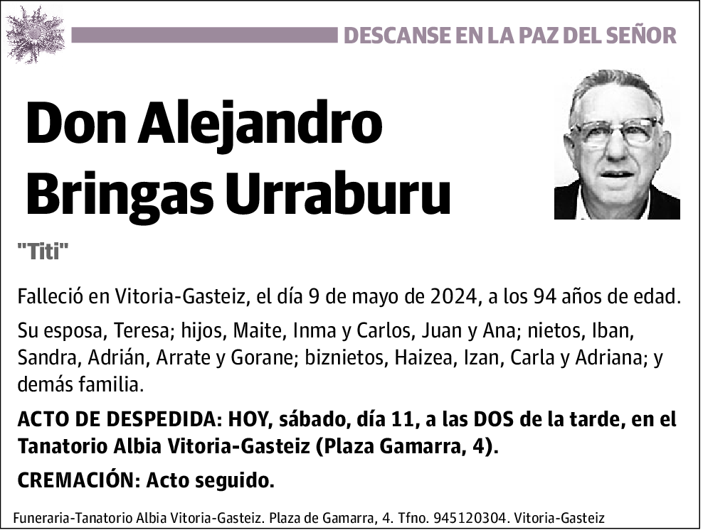 Alejandro Bringas Urraburu