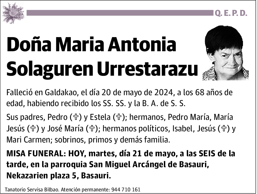 Maria Antonia Solaguren Urrestarazu