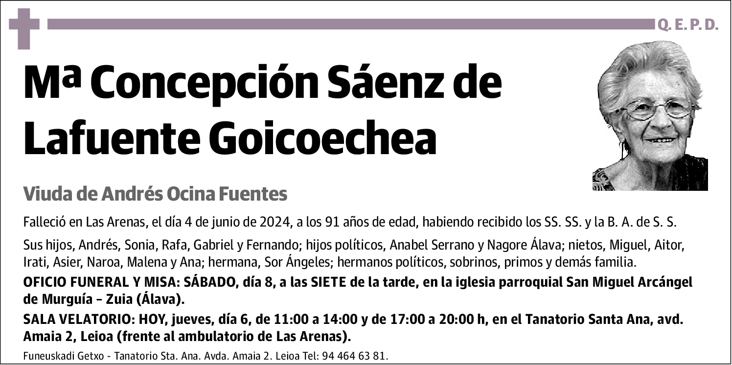 Mª Concepción Sáenz de Lafuente Goicoechea