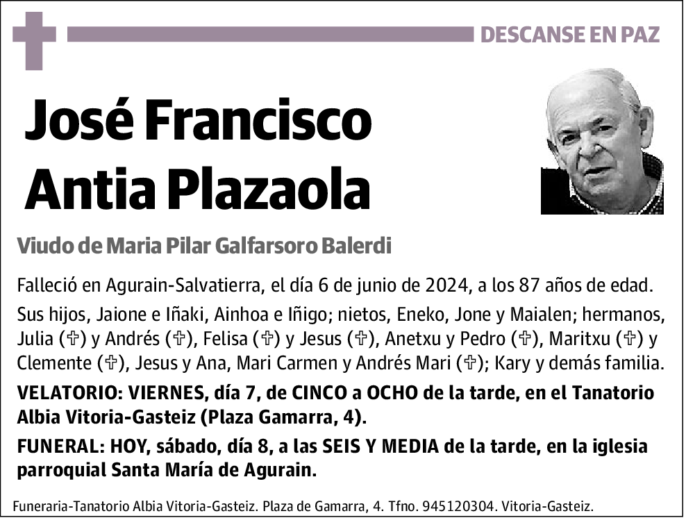 José Francisco Antia Plazaola