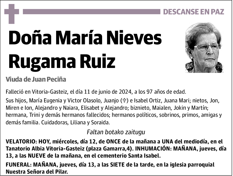 Maria Nieves Rugama Ruiz