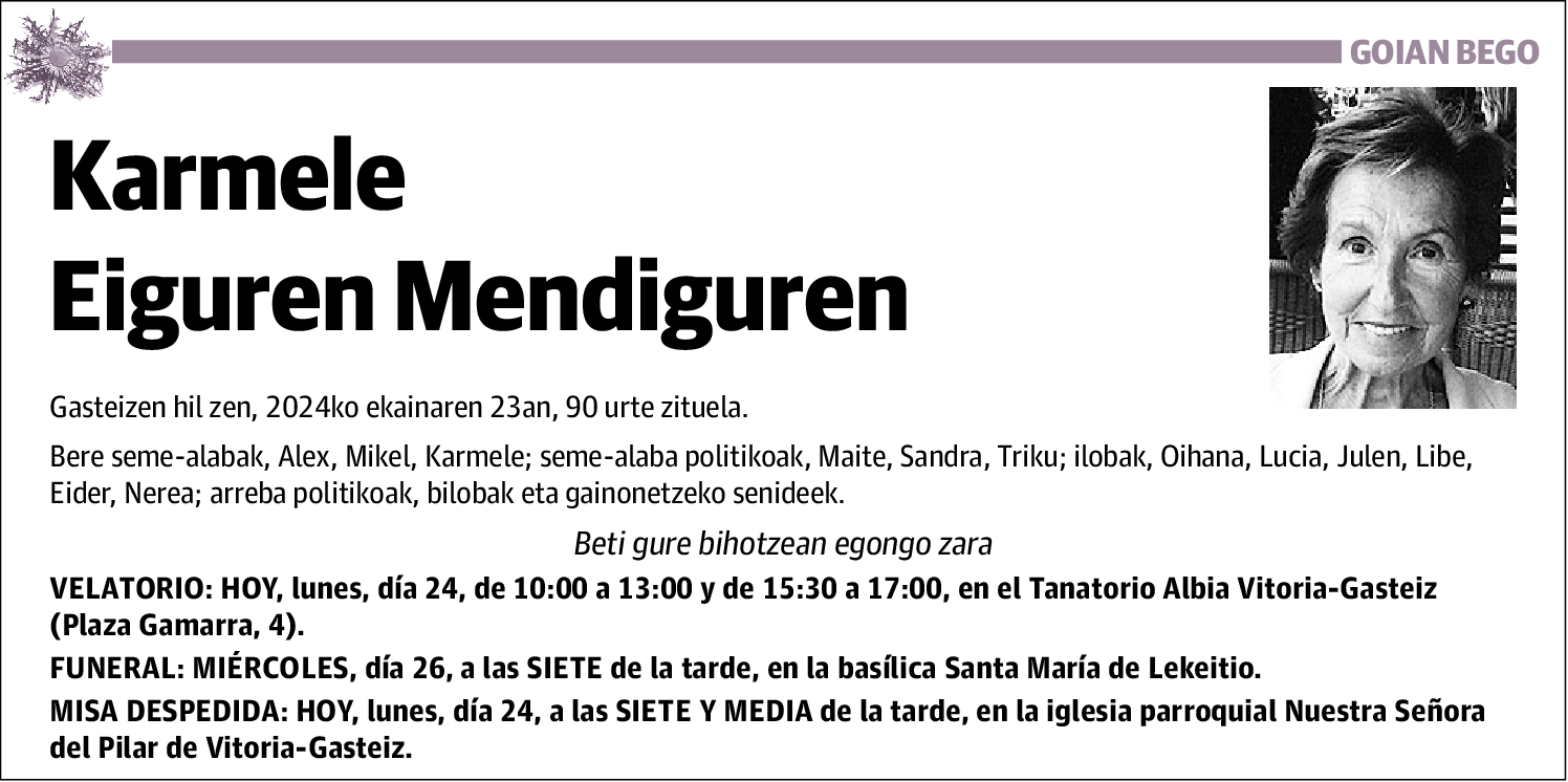 Karmele Eiguren Mendiguren
