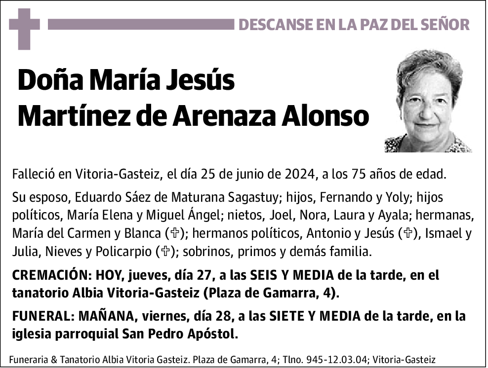 María Jesús Martínez de Arenaza Alonso