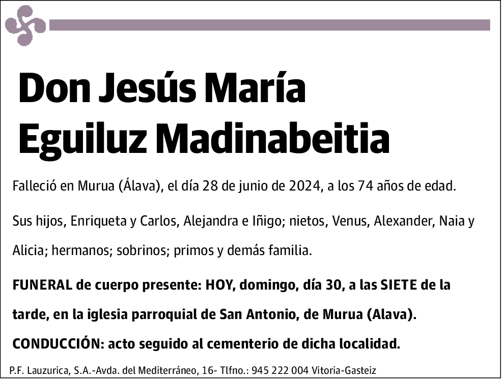 Jesús María Eguiluz Madinabeitia