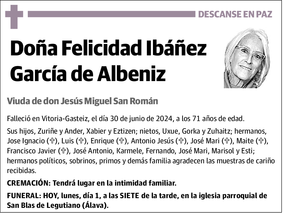 Felicidad Ibáñez García de Albeniz