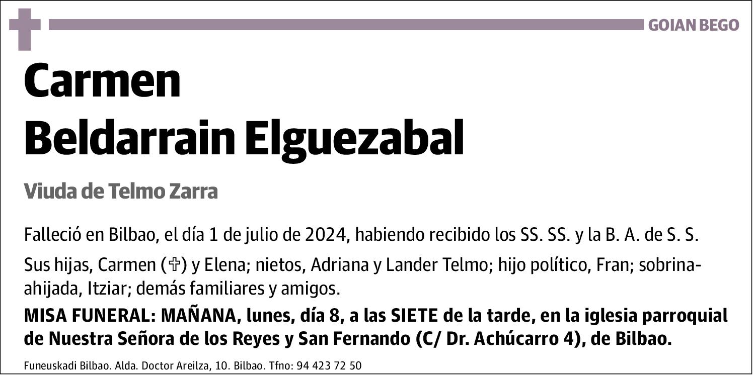 Carmen Beldarrain Elguezabal