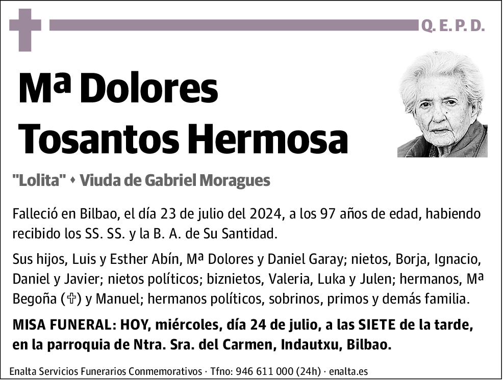 Mª Dolores Tosantos Hermosa