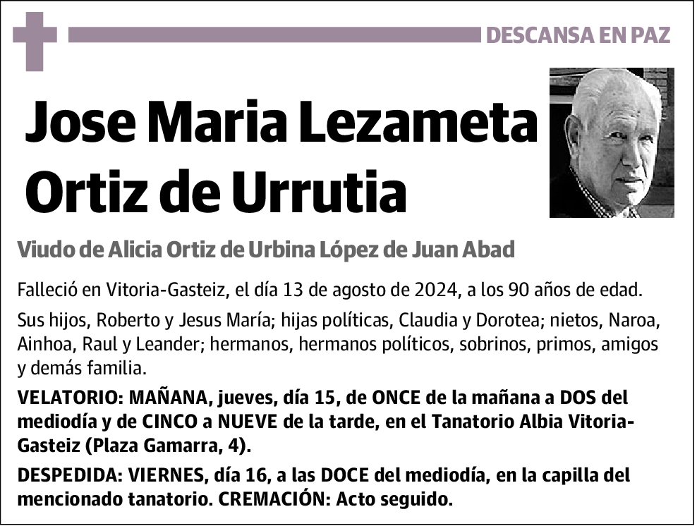 José María Lezameta Ortiz de Urrutia
