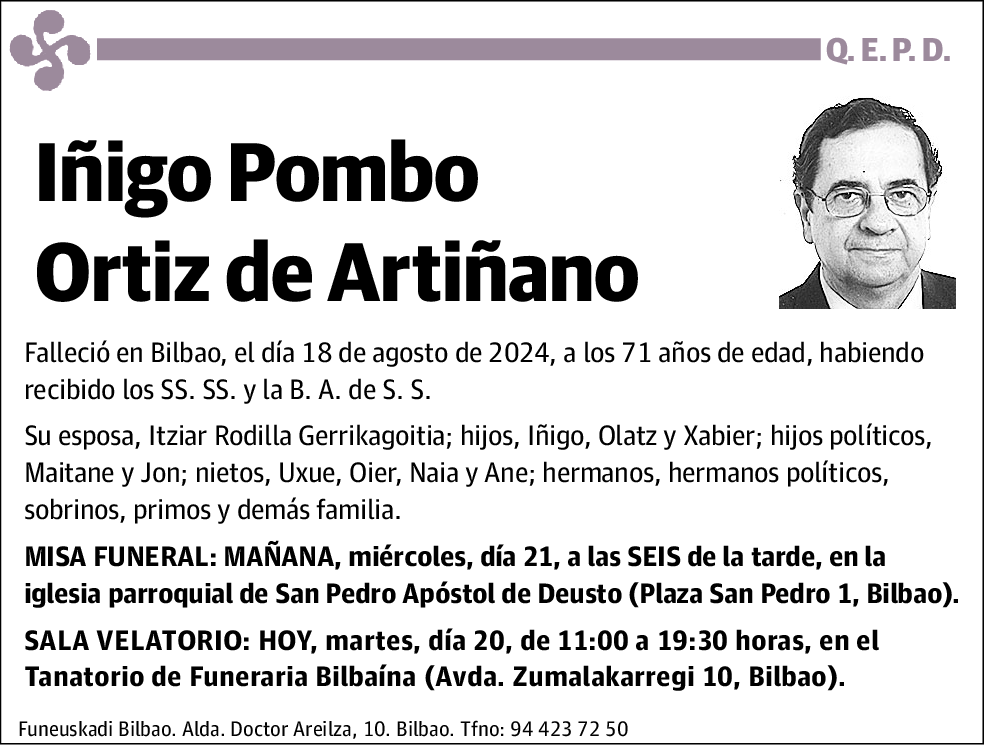 Iñigo Pombo Ortiz de Artiñano
