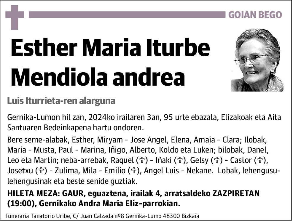 Esther Maria Iturbe Mendiola