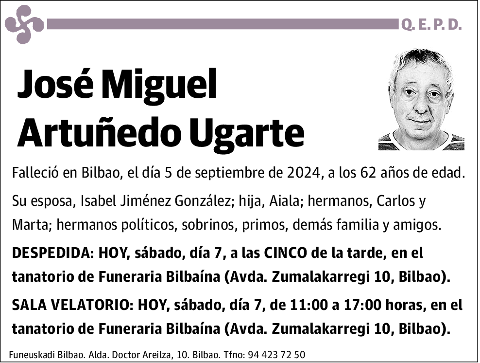 José Miguel Artuñedo Ugarte