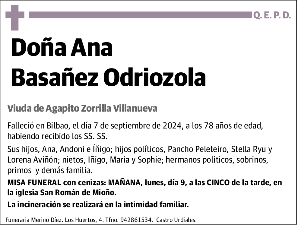 Ana Basañez Odriosola