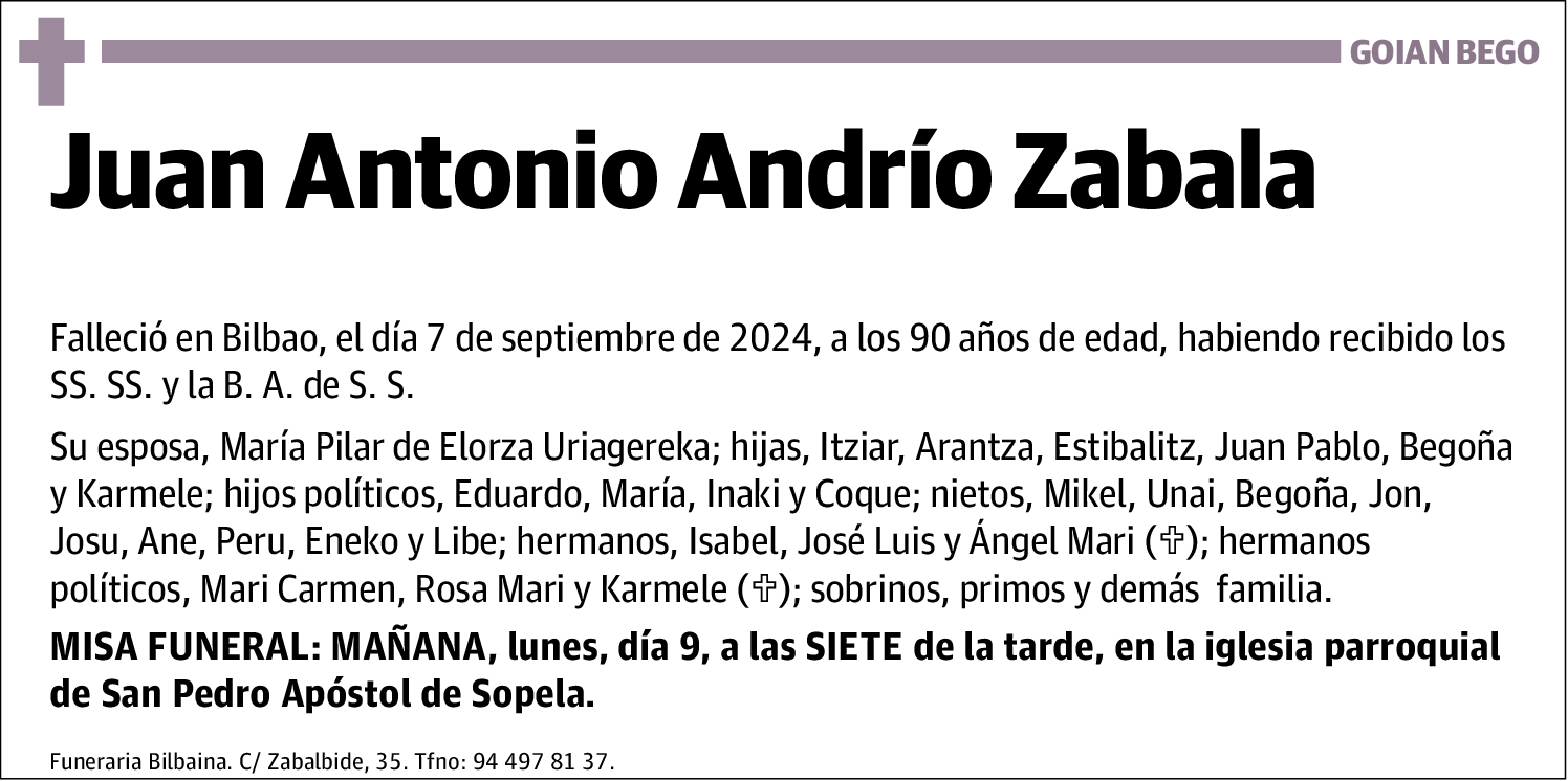 Juan Antonio Andrío Zabala