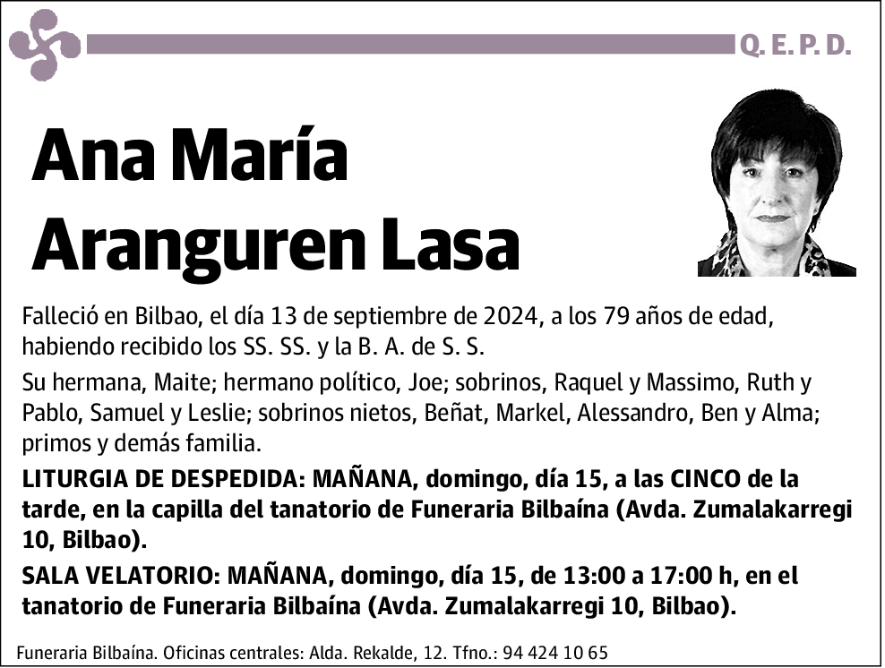 Ana María Aranguren Lasa