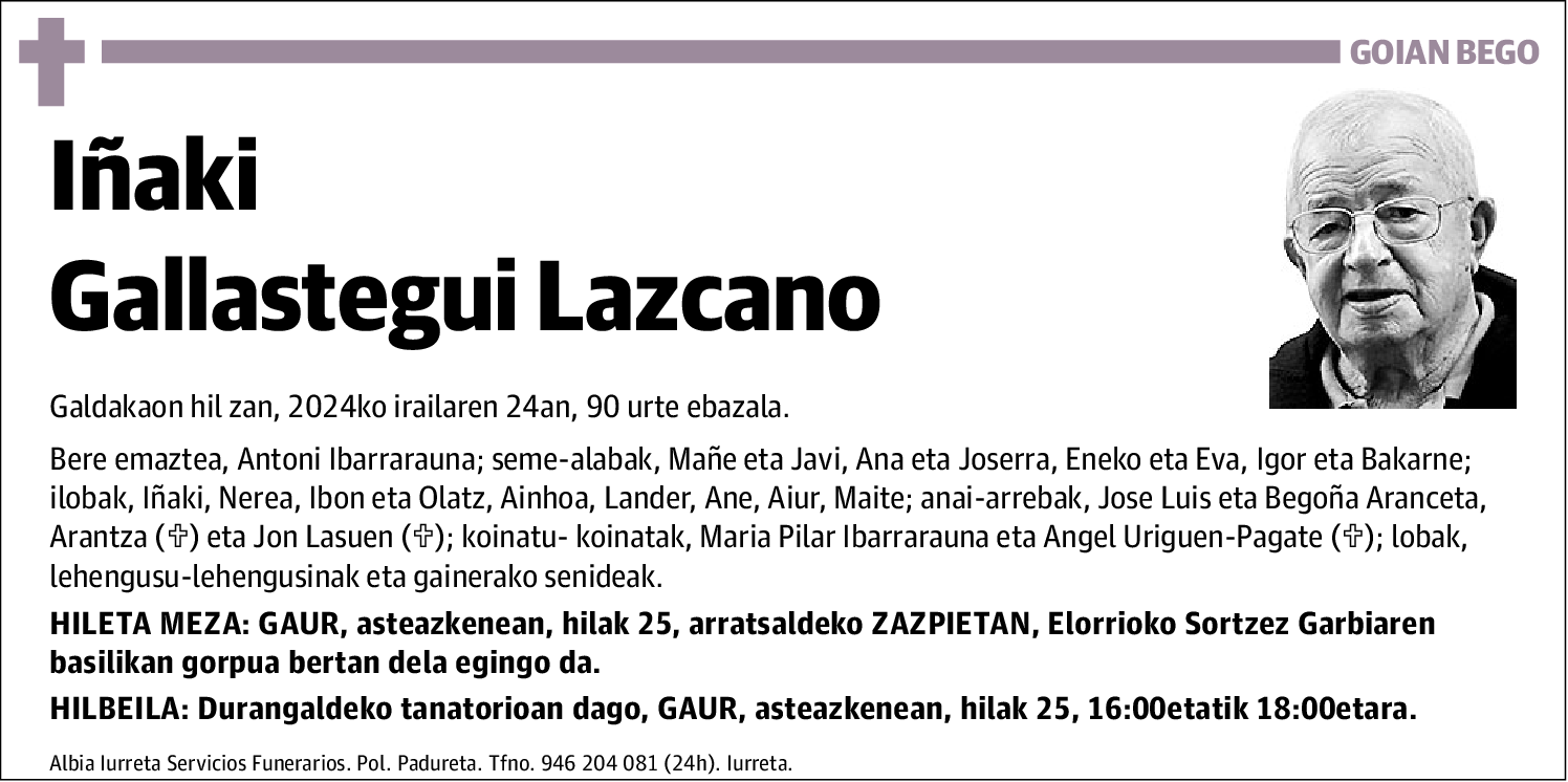 Iñaki Gallastegui Lazcano