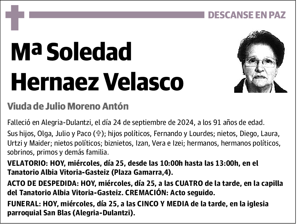 Mªsoledad Hernaez Velasco