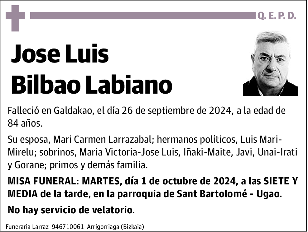 Jose Luis Bilbao Labiano