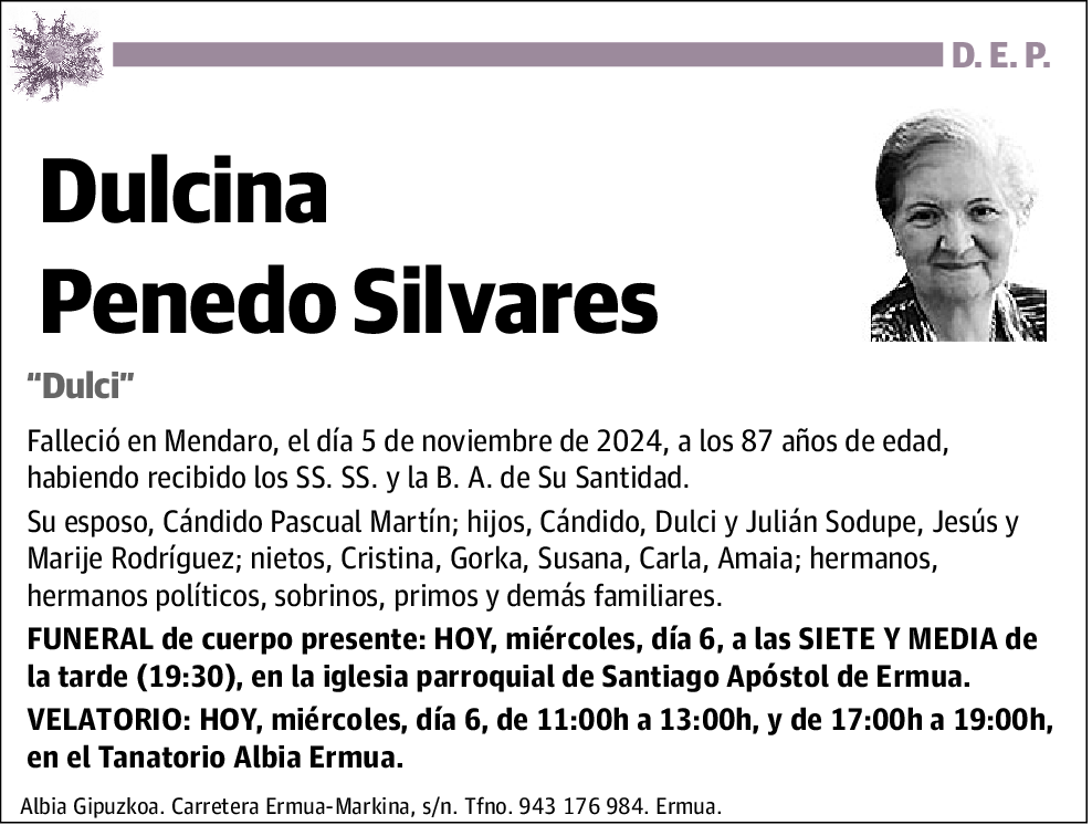 Dulcina Penedo Silvares