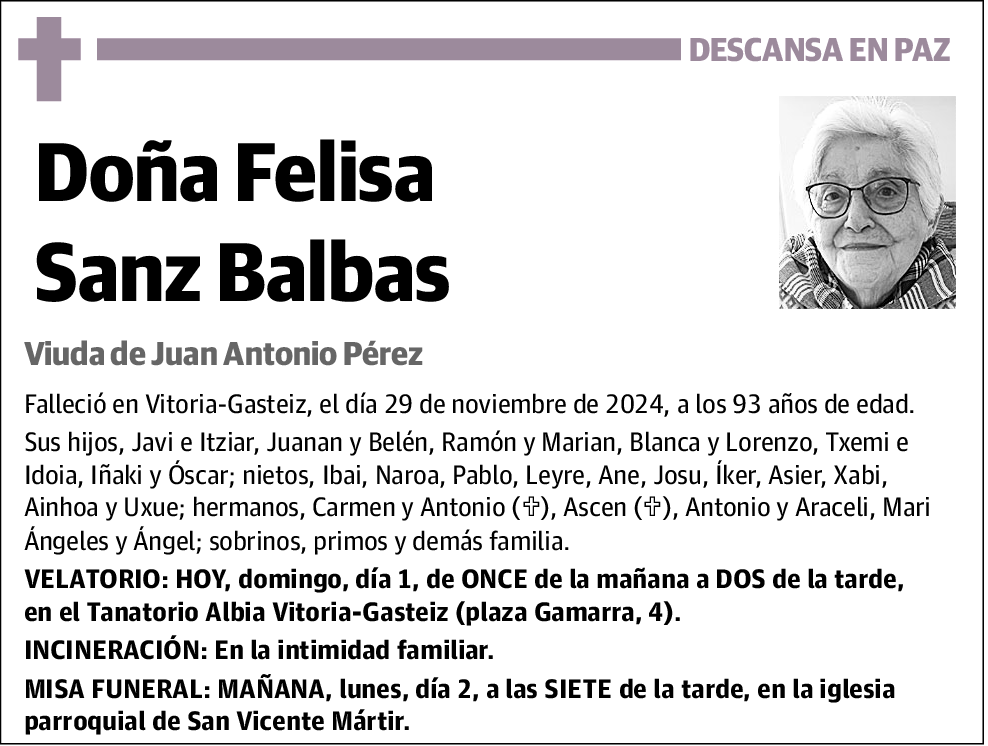 Felisa Sanz Balbas