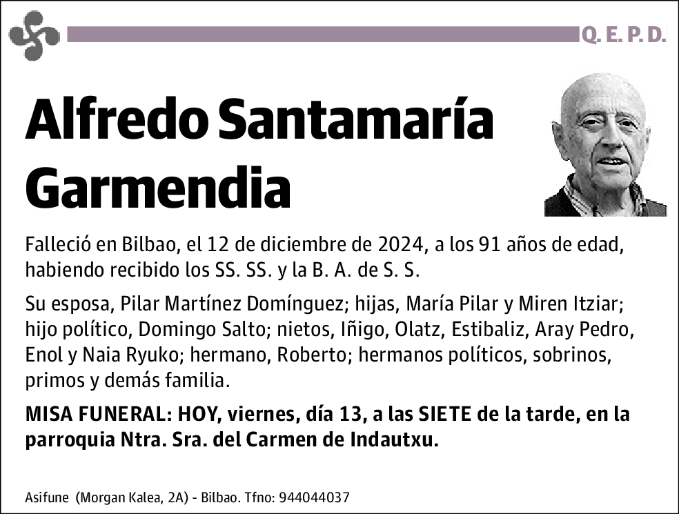 SANTAMARIA GARMENDIA, ALFREDO